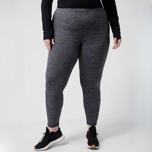 Athleta Women's 1X Gray Altitude Tight Polartec Power Stretch - Picture 1 of 9